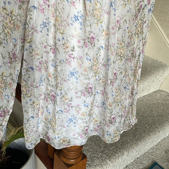 Vintage Viola Borghi Floral Pure Silk Top - Picture 5 of 16